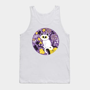 Non Binary Pride Cat Tank Top